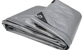 Folded silver tarpaulin sheet from a reliable tarpaulin supplier