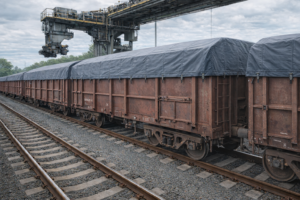 Railway Wagon Covering system used for coal, clinker and fertilizer cargo transportation in India
